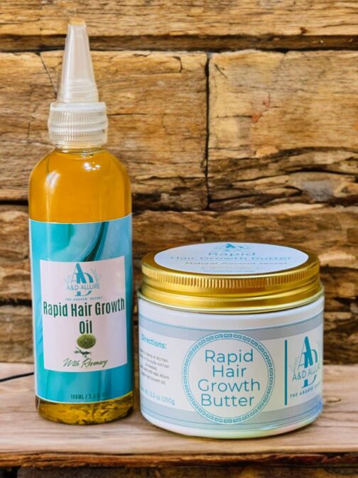 Rapid Hair Growth Combo Set: 150g Hair Growth Butter & 100ml Oil
